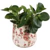 Clayre & Eef 6CE1549M Doniczka ceramiczna Ø 18x16 cm różowy beżowy styl barokowy