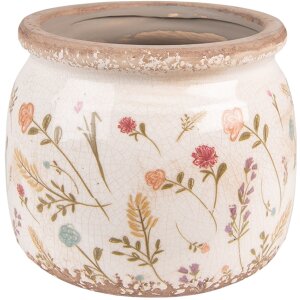 Clayre & Eef 6CE1551L Doniczka dekoracyjna Ø 20x15 cm różowa - zielona