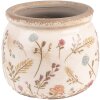 Clayre & Eef 6CE1551S Doniczka dekoracyjna Ø 12x9 cm różowa - zielona