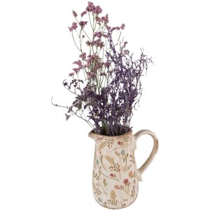 Clayre & Eef 6CE1552M Doniczka dekoracyjna 16x11x18 cm różowy-beżowy