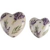Clayre & Eef 6CE1554M Dekoracja serce 8x8x4 cm fioletowy-zielony