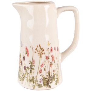 Clayre & Eef 6CE1558M Doniczka dekoracyjna 15x10x19 cm różowy-beżowy
