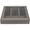 Clayre & Eef 6H1583G Taca na sztućce 30x30x8 cm szara kwadratowa