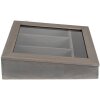 Clayre & Eef 6H1583G Taca na sztućce 30x30x8 cm szara kwadratowa
