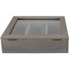Clayre & Eef 6H1583G Taca na sztućce 30x30x8 cm szara kwadratowa