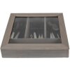 Clayre & Eef 6H1583G Taca na sztućce 30x30x8 cm szara kwadratowa