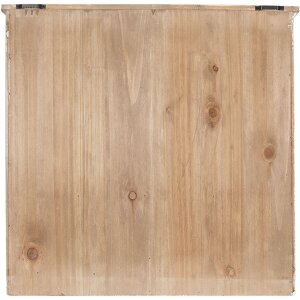 Clayre & Eef 6H2265 Szafka ścienna 53x15x51 cm Biały - Brązowy Prostokąt