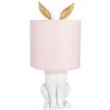 Clayre & Eef 6LMC0013WP Lampa stołowa Królik Ø20x43 cm E27 60W biała różowa