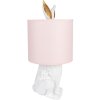 Clayre & Eef 6LMC0013WP Lampa stołowa Królik Ø20x43 cm E27 60W biała różowa