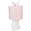 Clayre & Eef 6LMC0013WP Lampa stołowa Królik Ø20x43 cm E27 60W biała różowa