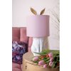 Clayre & Eef 6LMC0013WP Lampa stołowa Królik Ø20x43 cm E27 60W biała różowa