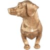 Clayre & Eef 6PR3637 Uchwyt na bułkę kuchenną Dog Gold Black 46x15x21 cm