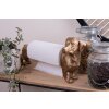 Clayre & Eef 6PR3637 Uchwyt na bułkę kuchenną Dog Gold Black 46x15x21 cm