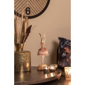 Clayre & Eef 6PR3884 Królik dekoracyjny 11x11x35 cm różowy - beżowy