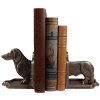Clayre & Eef 6Y5427 Podstawka pod książkę (2 sztuki) Pies 23x8x13 cm Brązowy