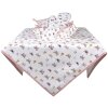 Clayre & Eef BPD05 Obrus 150x250 cm beżowy-różowy prostokątny