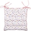 Clayre & Eef BPD29 Poduszka na krzesło z pianką 40x40x4 cm beżowa-różowa