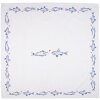 Clayre & Eef SSF05 Obrus 150x250 cm biały - niebieski prostokąt