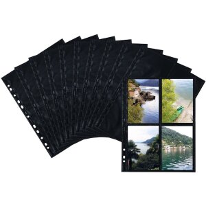 HERMA 7711 Fotofanowe rękawy fotograficzne 10x15 cm czarne 250 rękawów