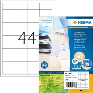 HERMA 10726 Etykiety recyklingowe A4 48,3x25,4 mm biały klej permanentny