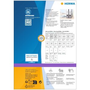 HERMA 10739 Etykiety do teczek A4 192x38mm białe trwałe do wąskich teczek