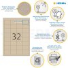 HERMA 10752 Etykiety A4 48,3x33,8mm naturalny brązowy papier Silphie 20 arkuszy