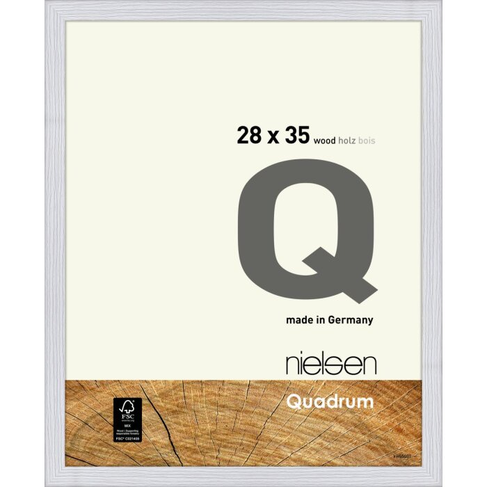Nielsen Drewniana Ramka Zatrzaskowa Quadrum 28x35 cm Śnieżnobiała