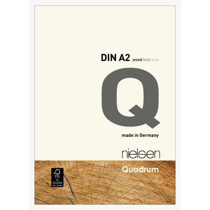 Nielsen Quadrum drewniana rama 42x59,4 cm białe standardowe szkło DIN A2