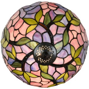 LumiLamp 5LL-6308 Lampa stołowa Tiffany różowa Ø 30x50 cm E27-max 1x60W