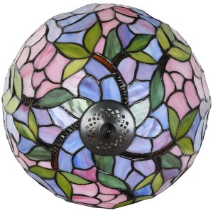 LumiLamp 5LL-6308 Lampa stołowa Tiffany różowa Ø 30x50 cm E27-max 1x60W