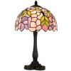 LumiLamp 5LL-6308 Lampa stołowa Tiffany różowa Ø 30x50 cm E27-max 1x60W