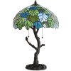 LumiLamp 5LL-6312 Lampa stołowa Tiffany zielona Ø 40x60 cm E27-max 2x60W