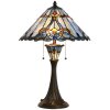 LumiLamp 5LL-6313 Lampa stołowa Tiffany niebieska Ø 40x61 cm E27-max 2x60W