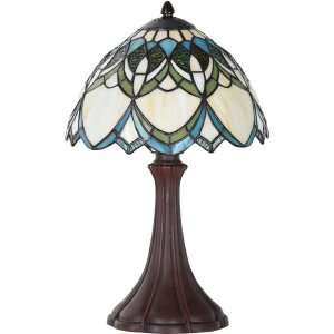 LumiLamp 5LL-6334 Lampa stołowa Tiffany Beige Ø 25x42 cm E14-max 1x40W