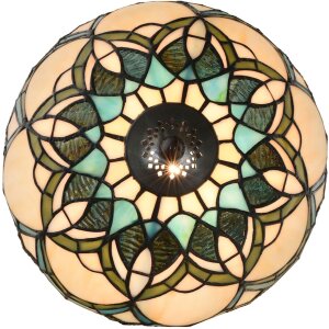 LumiLamp 5LL-6334 Lampa stołowa Tiffany Beige Ø 25x42 cm E14-max 1x40W
