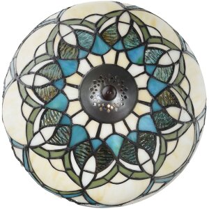 LumiLamp 5LL-6334 Lampa stołowa Tiffany Beige Ø 25x42 cm E14-max 1x40W
