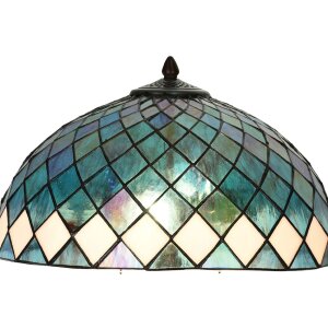 LumiLamp 5LL-6347 Lampa stołowa Tiffany niebieska Ø 40x61 cm E27-max 2x60W