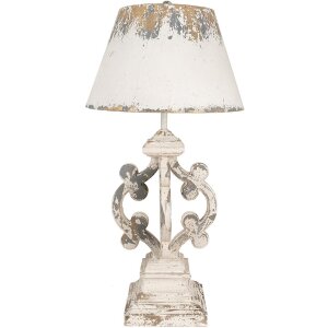 Clayre & Eef 5LMC0032 Lampa stołowa beżowo-szara...