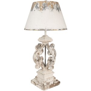 Clayre & Eef 5LMC0032 Lampa stołowa beżowo-szara...