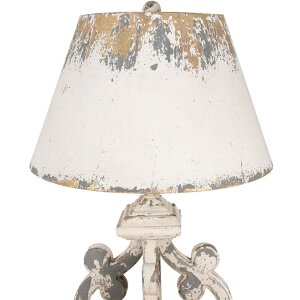 Clayre & Eef 5LMC0032 Lampa stołowa beżowo-szara Ø 40x79 cm E27-max 1x60W