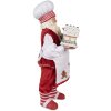 Clayre & Eef 65227 Ozdoba bożonarodzeniowa ojciec czerwony styl wiejski 16x8x28 cm