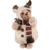 Clayre & Eef 65255 Niedźwiedź dekoracyjny beżowo-brązowy 20x20x38 cm styl wiejski