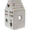 Clayre & Eef 6CE1588M Świecznik Christmas Cottage Beige 9x7x14 cm