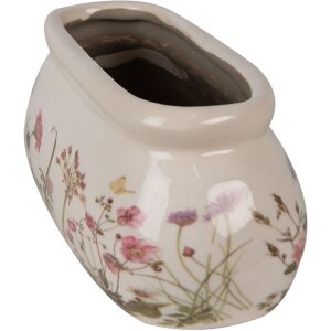 Clayre & Eef 6CE1602S Doniczka do wnętrz różowo-beżowa 18x7x7 cm