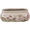 Clayre & Eef 6CE1602S Doniczka do wnętrz różowo-beżowa 18x7x7 cm