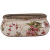 Clayre & Eef 6CE1603S Doniczka do wnętrz różowo-beżowa 18x7x7 cm