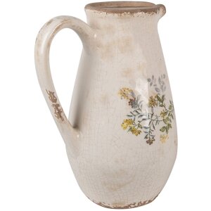 Clayre & Eef 6CE1606M Dzbanek dekoracyjny beżowy 17x13x22 cm