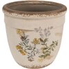 Clayre & Eef 6CE1607L Doniczka do wnętrz beżowo-żółta Ø 18x17 cm