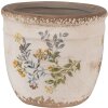 Clayre & Eef 6CE1607S Doniczka do wnętrz beżowo-żółta Ø 13x11 cm