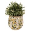 Clayre & Eef 6CE1608M Doniczka do wnętrz beżowo-żółta Ø 15x15 cm